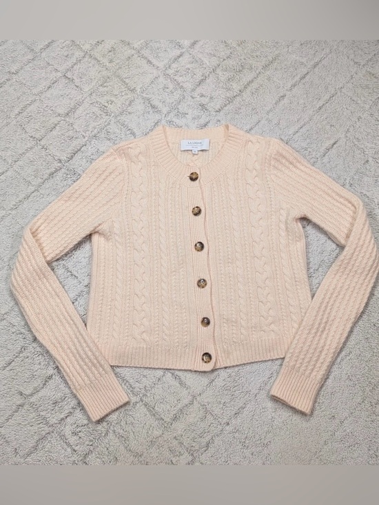 La Ligne Sweaters - RARE La Ligne Campagne Cream Cable Knit Cardigan‎ (Size XS)